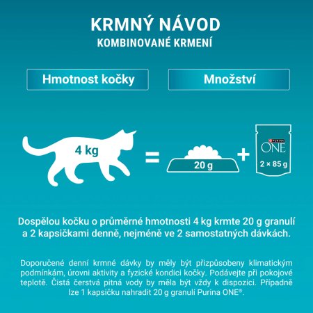 Purina One Adult minifiletky s jehněčím / mořskými rybami / kuřetem / hovězím a zeleninou ve šťávě Multipack 40 x 85 g