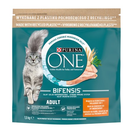 Purina One Adult kuře a celozrnné obiloviny 1,5 kg