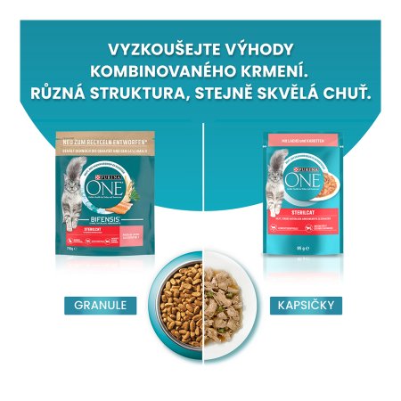 Purina One Sterilcat s lososem a pšenicí 1,5 kg