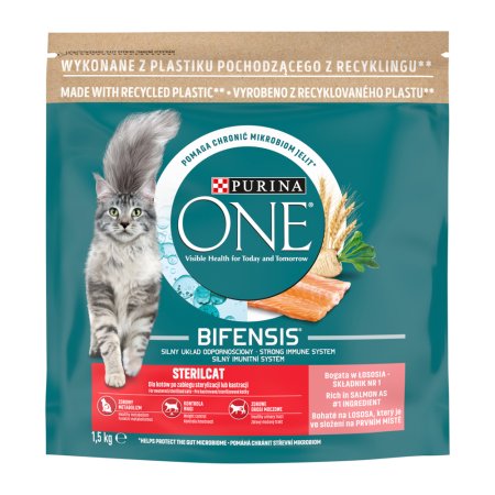 Purina One Sterilcat s lososem a pšenicí 1,5 kg