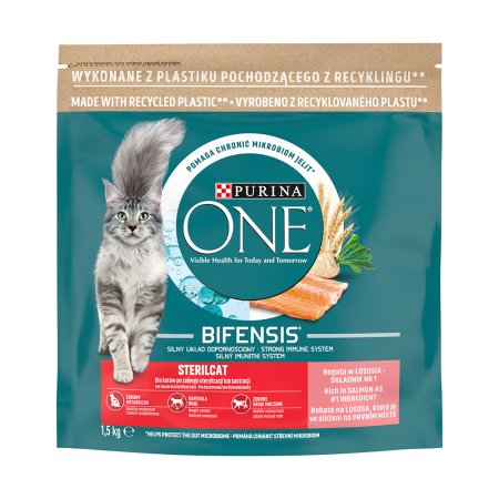 Purina One Sterilcat s lososem a pšenicí 1,5 kg