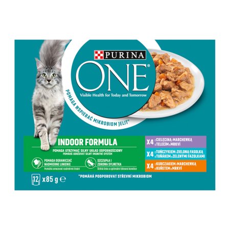 Purina One Indoor minifiletky s kuřetem Multipack 12 x 85 g