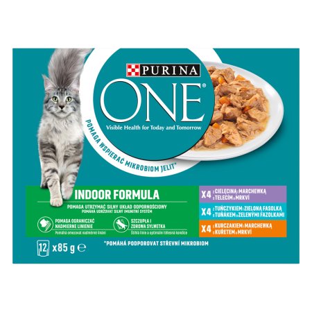 Purina One Indoor minifiletky s kuřetem Multipack 12 x 85 g