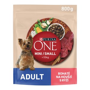 Purina One Mini Adult Dog hovězí s rýží 800 g