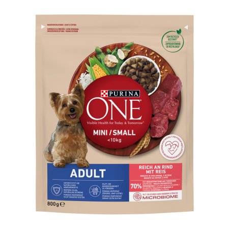 Purina One Mini Adult Dog hovězí s rýží 800 g