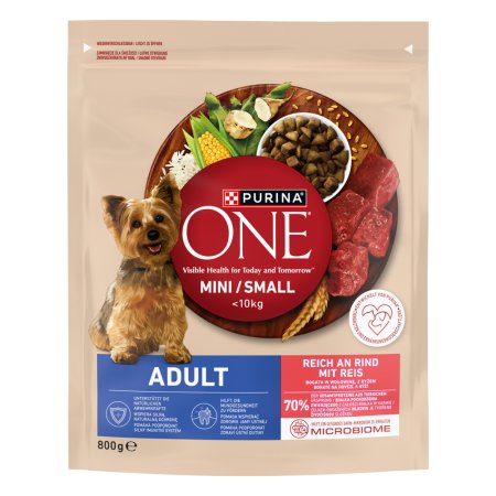 Purina One Mini Adult Dog hovězí s rýží 800 g
