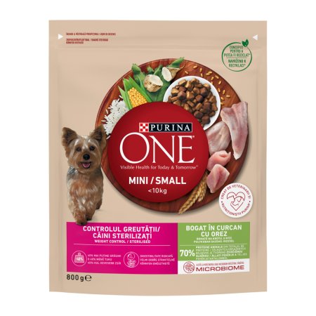 Purina One Mini Weight Control Dog krůtí s rýží 800 g