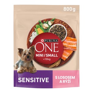 Purina One Mini Sensitive Dog losos s rýží 800 g