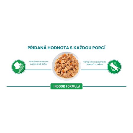 Purina One Indoor Mini filetky s tuňákem a zelenými fazolkami ve šťávě 26 x 85 g