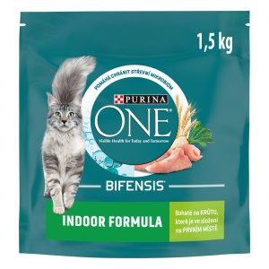 Purina One Bifensis Indoor s krůtím a celozrnnými obilovinami 1,5 kg