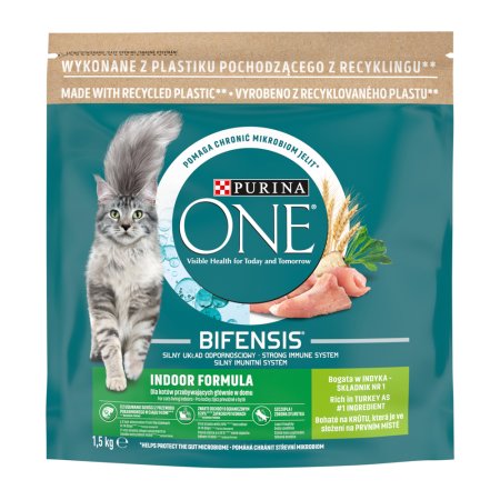 Purina One Bifensis Indoor s krůtím a celozrnnými obilovinami 1,5 kg