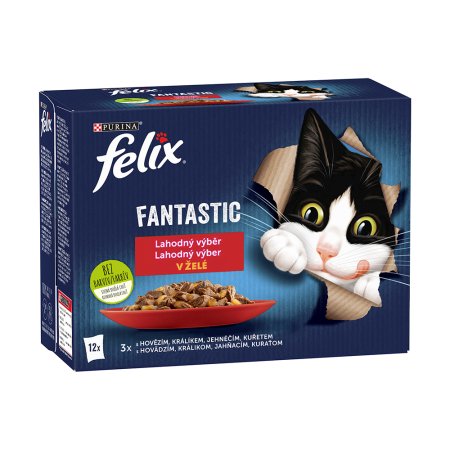 Felix Fantastic multipack kuře/hovězí/králík/jehněčí 12 x 85 g