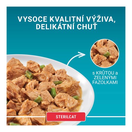 Purina One Multipack Sterilcat minifiletky s hovězím/kuřetem/lososem/krůtou ve šťávě 40x85g