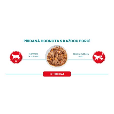 Purina One Multipack Sterilcat minifiletky s hovězím/kuřetem/lososem/krůtou ve šťávě 40x85g