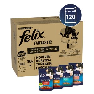 Felix Fantastic kapsička Multipack hovězí/ kuře/ tuňák/ losos 120 x 85 g