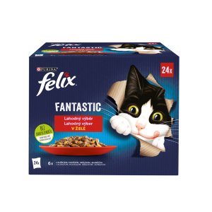 Felix Fantastic Multipack kuře/hovězí/králík/jehněčí v želé 24 x 85 g