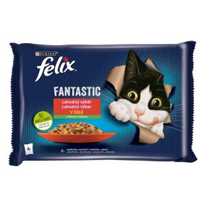 Felix Fantastic Multipack kuře a rajče / hovězí a mrkev 4 x 85 g