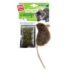 Hračka kočka GiGwiCatnip Myška se 3 sáč. vým. náplní