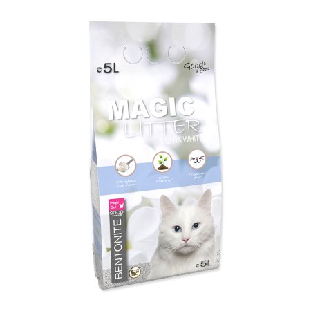 Kočkolit MAGIC LITTER Bentonite Ultra White 5 l