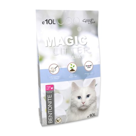 Kočkolit MAGIC LITTER Bentonite Ultra White 10 l