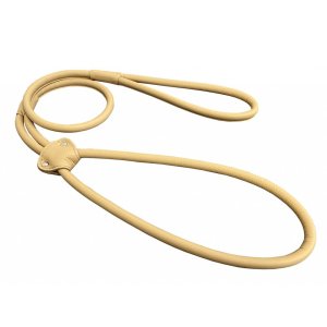 PROFIZOO Vodítko předváděcí kulatá kůže šité (5 mm x 140 cm) koňak