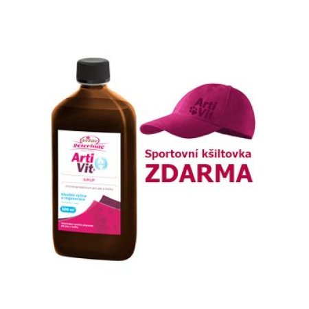 VITAR Veterinae Artivit Sirup 500 ml + kšiltovka vínová 