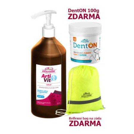 VITAR Veterinae Artivit Sirup 1000 ml + DentOn 100 g + reflexní bag