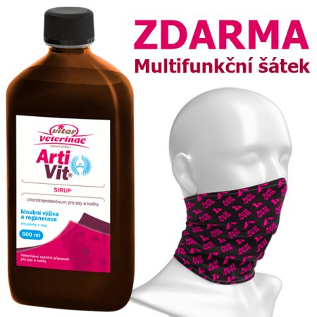 VITAR Veterinae Artivit Sirup 500 ml + multifunční šátek 