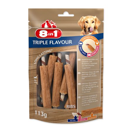 Žebírko žvýkací 8in1 Triple Flavour 6ks