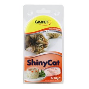 Gimpet kočka konz. Shiny Cat kuře+papája 2x70g