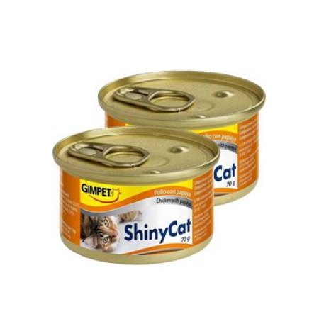 Gimpet kočka konz. Shiny Cat kuře+papája 2x70g