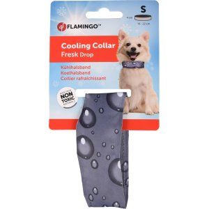Flamingo Chladící obojek pro psy vzor kapky S 16-22cm
