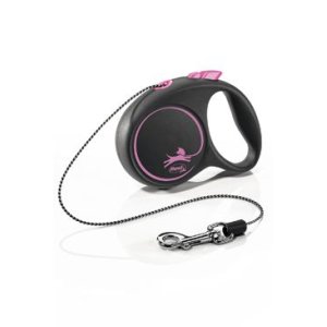 Vodítko Flexi Black Design XS lanko 3m/8kg růžová