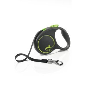 Vodítko Flexi Black Design S pásek 5m/15kg zelená