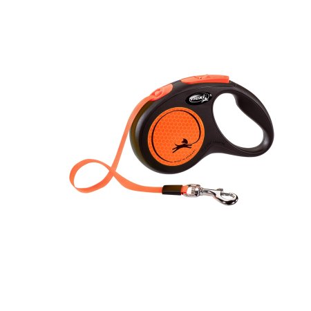 Vodítko Flexi New Neon S páska 5m/15kg oranžová