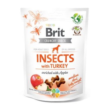 Brit Care Dog Crunchy Crack. Insec. Turkey Apples 200g