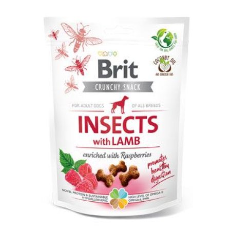 Brit Care Dog Crunchy Crack. Insec. Lamb Raspber 200g