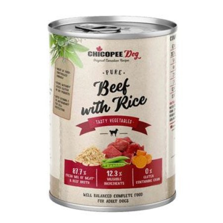 Chicopee Dog konz. Pure Beef with Rice 400g