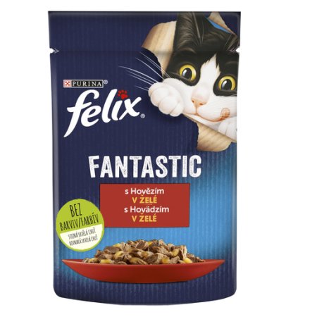 Felix Fantastic kapsička s hovězím v želé 26 x 85 g