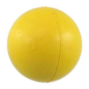 Míček DOG FANTASY tvrdý žlutý 5cm