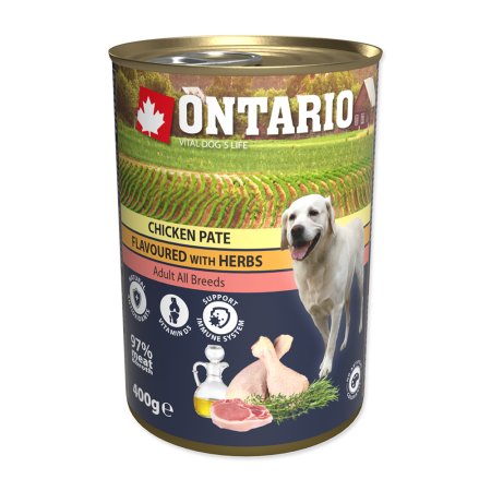 Konzerva ONTARIO Chicken Pate Flavoured with Herbs 400g