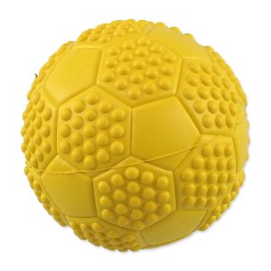 Míček DOG FANTASY fotbal s bodlinami pískací mix barev 7cm