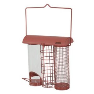 Zolux Krmítko venkovní TRIO kov červená