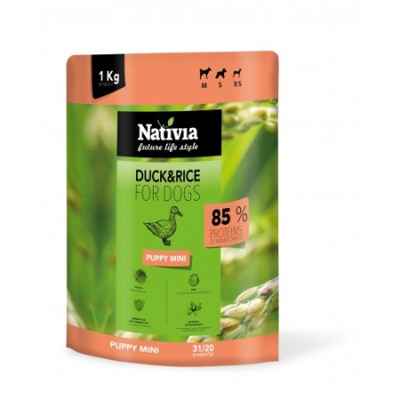 Nativia Dog Puppy Mini Duck & Rice 1 kg