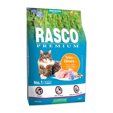 RASCO Premium Cat Kibbles Indoor, Turkey, Chicori Root 2 kg