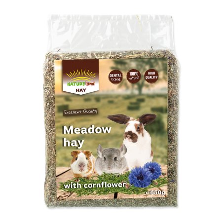 Seno NATURE LAND Meadow Hay s chrpou 650 g