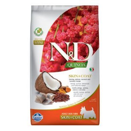 N&D Quinoa DOG Skin & Coat Herring &Coconut Mini 800g