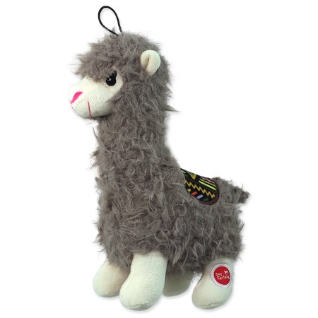 Hračka DOG FANTASY Stuffed Toy lama pískací mix barev 26cm