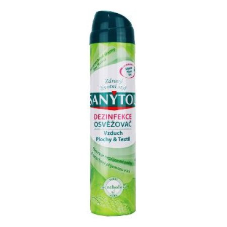 Sanytol dezinfekce osvěžovač vzduchu ploch a textilií mentolová vůně 300 ml