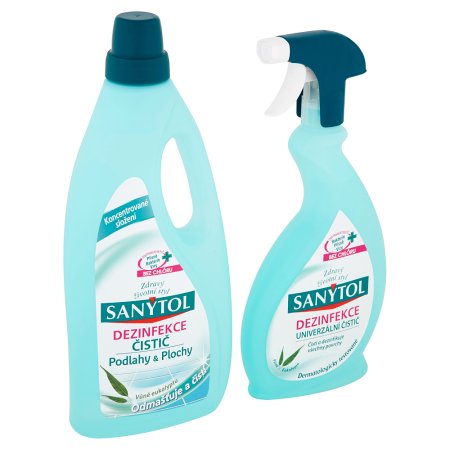 Sanytol dezinfekce čistič podlahy & plochy 1 l + univerzální čistič 500 ml
